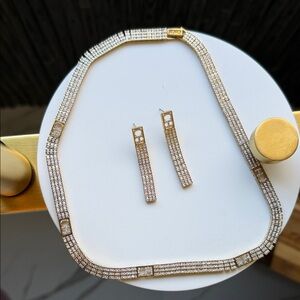 Carolina Herrera Gold and crystal Necklace Set